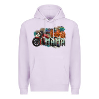 Lilac Badass Mama motorcycle Premium Hoodie - HowdyJamesFarm