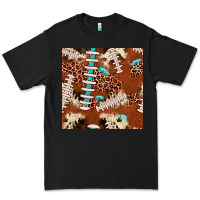 Black football leopard gemstone seamless pattern Premium Tee - JahusDesignShop
