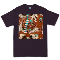Plum football leopard gemstone seamless pattern Premium Tee - JahusDesignShop