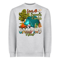 Heather Grey fires friends drinks camping crew Heavyweight Sweatshirt - NancyCooperArtShop