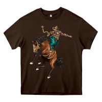 Chocolate Brown western horse rodeo Heavy Core Tee - BarkalooDesign