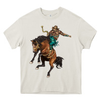 Cream western horse rodeo Heavy Core Tee - BarkalooDesign