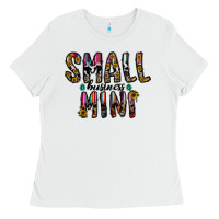 White small business mini Ladies Tee - CowhideDigitalArt