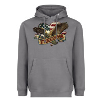 Storm Freedom America Eagle 4th of july Heavyweight Hoodie - HowdyJamesFarm