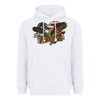 White Freedom America Eagle 4th of july Heavyweight Hoodie - HowdyJamesFarm