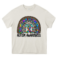 Cream autism awareness Heavy Core Tee - CowhideDigitalArt