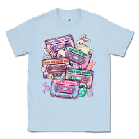 Dusty Blue easter cassette tapes Classic Tee - MaliasSmallBusiness