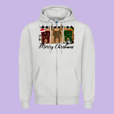 Merry Christmas Teeth Zipper Hoodie Designed By Bettercallsaul