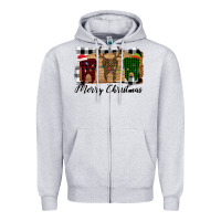 Heather Grey Merry Christmas Teeth Zipper Hoodie - Bettercallsaul