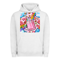 Pigment Lunar Rock unicorn coffe cup and star with rainbow seamless pattern bbs Urban Hoodie - BundleAndBundleShop