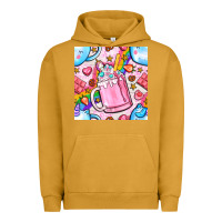 Pigment Peanut Butter unicorn coffe cup and star with rainbow seamless pattern bbs Urban Hoodie - BundleAndBundleShop