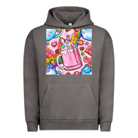 Pigment Tornado unicorn coffe cup and star with rainbow seamless pattern bbs Urban Hoodie - BundleAndBundleShop