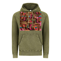 Vintage Olive valentines day violin and cowboy boots country music Vintage Hoodie - Jasminsmagicworld