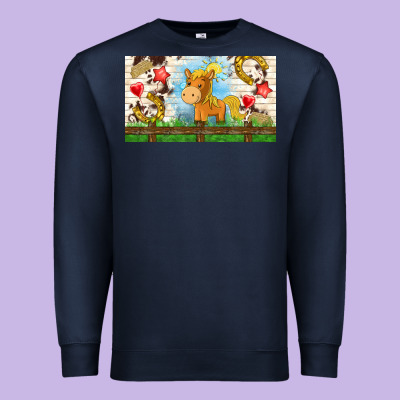 Cute Horse Premium Sweatshirt Designed By Tumblerdesignbyshophia