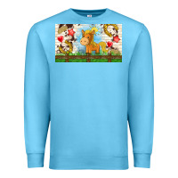 Ocean Blue cute horse Premium Sweatshirt - TumblerDesignByShophia