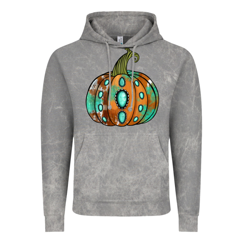 Western Cowhide Turquoise Pumpkin Vintage Hoodie by Jasminsmagicworld | Teevron
