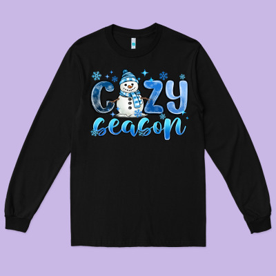 Cozy Season Long Sleeve Tee Designed By Maliassmallbusiness