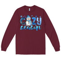 Burgundy cozy season Long Sleeve Tee - MaliasSmallBusiness