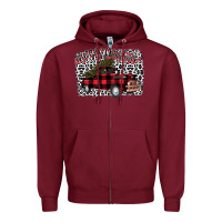 Burgundy merryy christmas truck Zipper Hoodie - Bettercallsaul