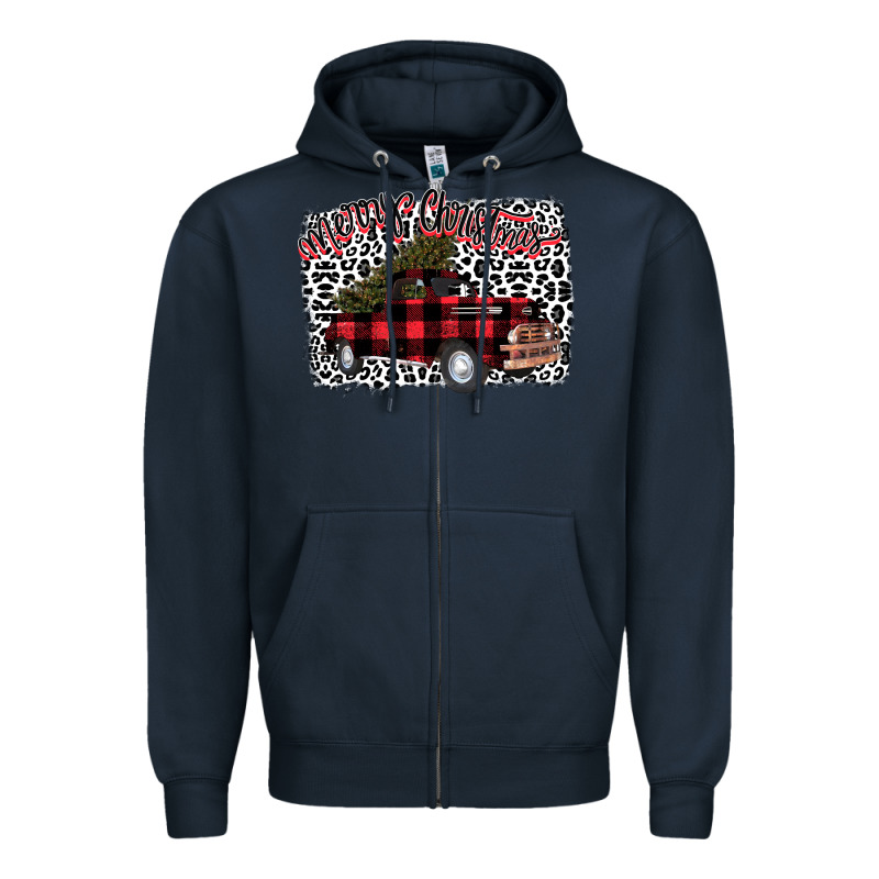 Merryy Christmas Truck Zipper Hoodie by Bettercallsaul | Teevron