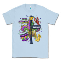 Dusty Blue new orleans mardi gras streets Classic Tee - MaliasSmallBusiness