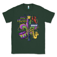 Sports Green new orleans mardi gras streets Classic Tee - MaliasSmallBusiness