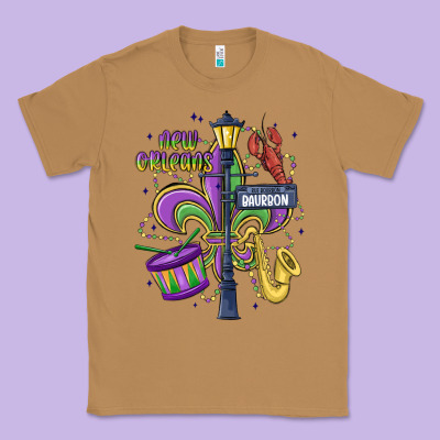 New Orleans Mardi Gras Streets Classic Tee Designed By Maliassmallbusiness