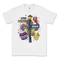 White new orleans mardi gras streets Classic Tee - MaliasSmallBusiness