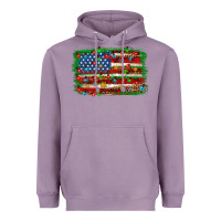Lavender Christmas American flag 4th of july Heavyweight Hoodie - HowdyJamesFarm