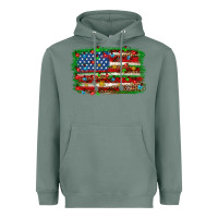 Sage Christmas American flag 4th of july Heavyweight Hoodie - HowdyJamesFarm