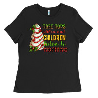Black Tree tops glisten and children listen to nothing Ladies Tee - RanaPortraitStore