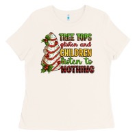 Bone Tree tops glisten and children listen to nothing Ladies Tee - RanaPortraitStore