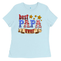 Baby Blue best papa ever Ladies Tee - HRA Design Shop