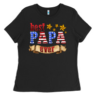 Black best papa ever Ladies Tee - HRA Design Shop