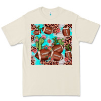 Bone football leopard cactus seamless pattern Premium Tee - JahusDesignShop