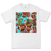 White football leopard cactus seamless pattern Premium Tee - JahusDesignShop