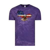 Cloud Purple 4th july eagle Vintage Tee - MaliasSmallBusiness