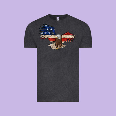 4th July Eagle Vintage Tee Designed By Maliassmallbusiness