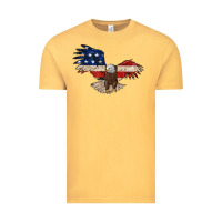 Vintage Mustard 4th july eagle Vintage Tee - MaliasSmallBusiness