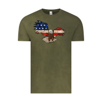 Vintage Olive 4th july eagle Vintage Tee - MaliasSmallBusiness