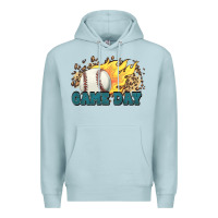 Blue Mist game day baseball leopard flames fireball Premium Hoodie - HowdyJamesFarm