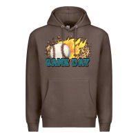 Coffee game day baseball leopard flames fireball Premium Hoodie - HowdyJamesFarm