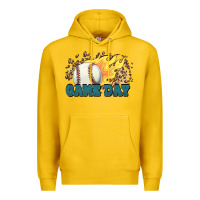 Lemon game day baseball leopard flames fireball Premium Hoodie - HowdyJamesFarm