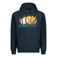 Navy game day baseball leopard flames fireball Premium Hoodie - HowdyJamesFarm