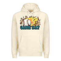 Sandshell game day baseball leopard flames fireball Premium Hoodie - HowdyJamesFarm