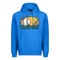 True Royal game day baseball leopard flames fireball Premium Hoodie - HowdyJamesFarm