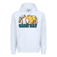 White game day baseball leopard flames fireball Premium Hoodie - HowdyJamesFarm