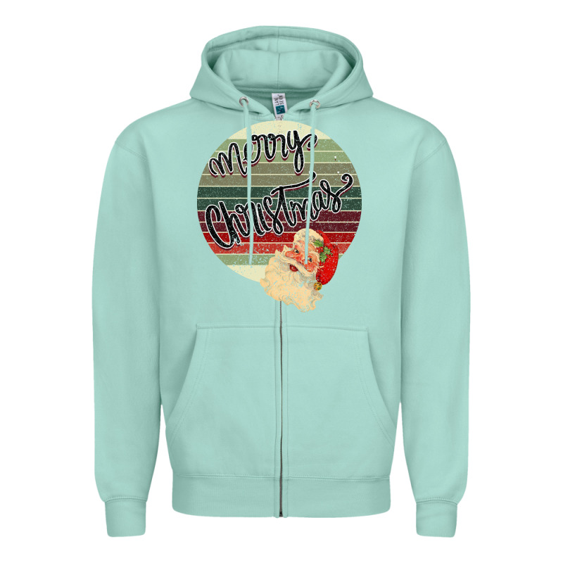 Retro Merry Christmas Zipper Hoodie by Bettercallsaul | Teevron