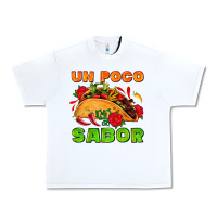 White un poco sabor with taco and pepper Urban Heavy Tee - AdoDesignShop