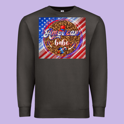 American Babe Premium Sweatshirt Designed By Tumblerdesignbyshophia
